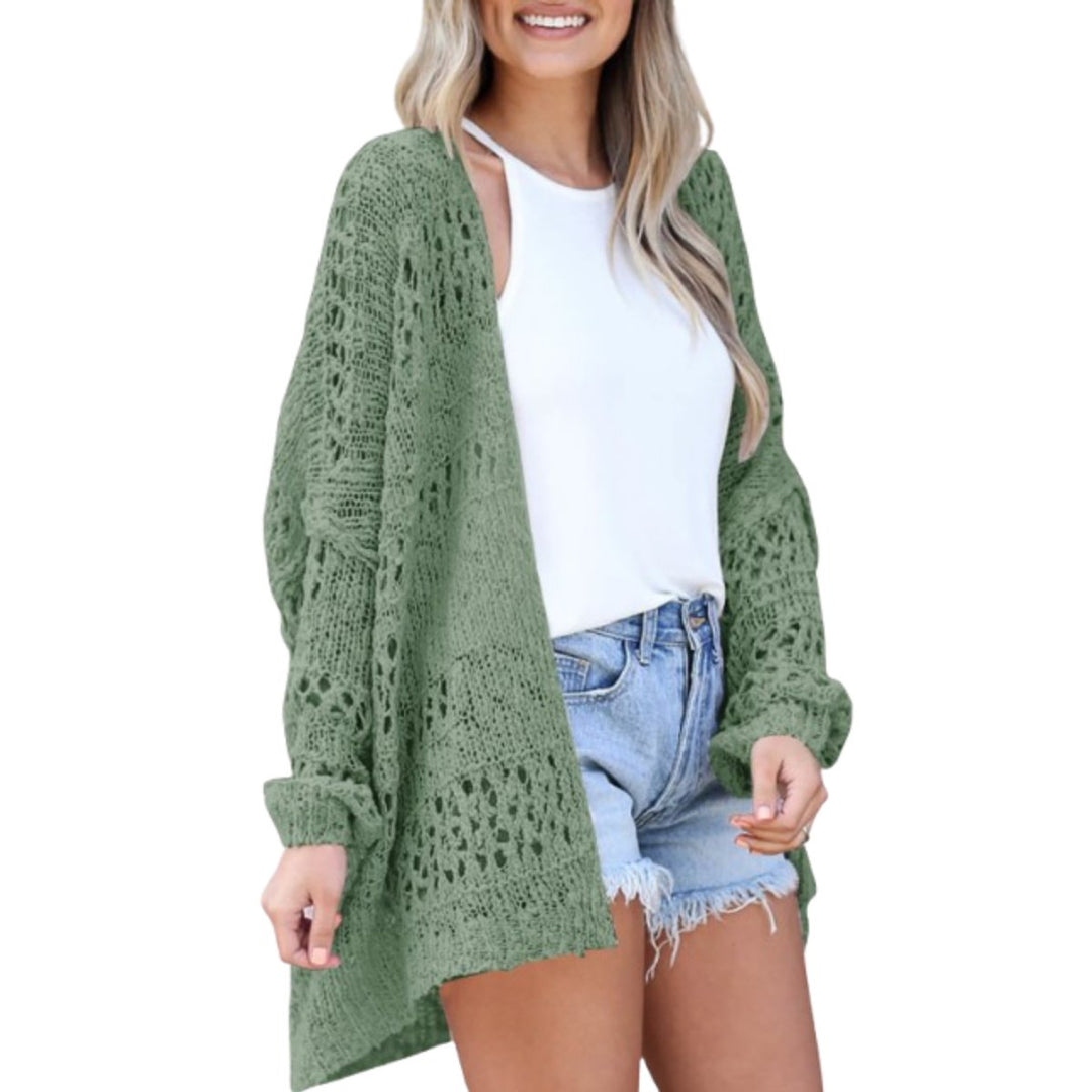 Women's Oversized Open-Knit Boho Cardigan Lightweight