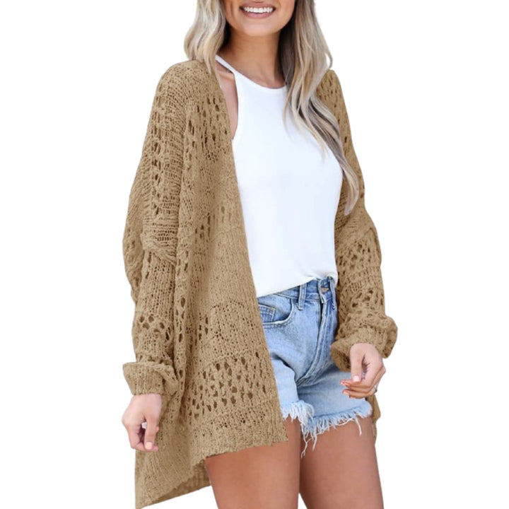 Women's Oversized Open-Knit Boho Cardigan Lightweight