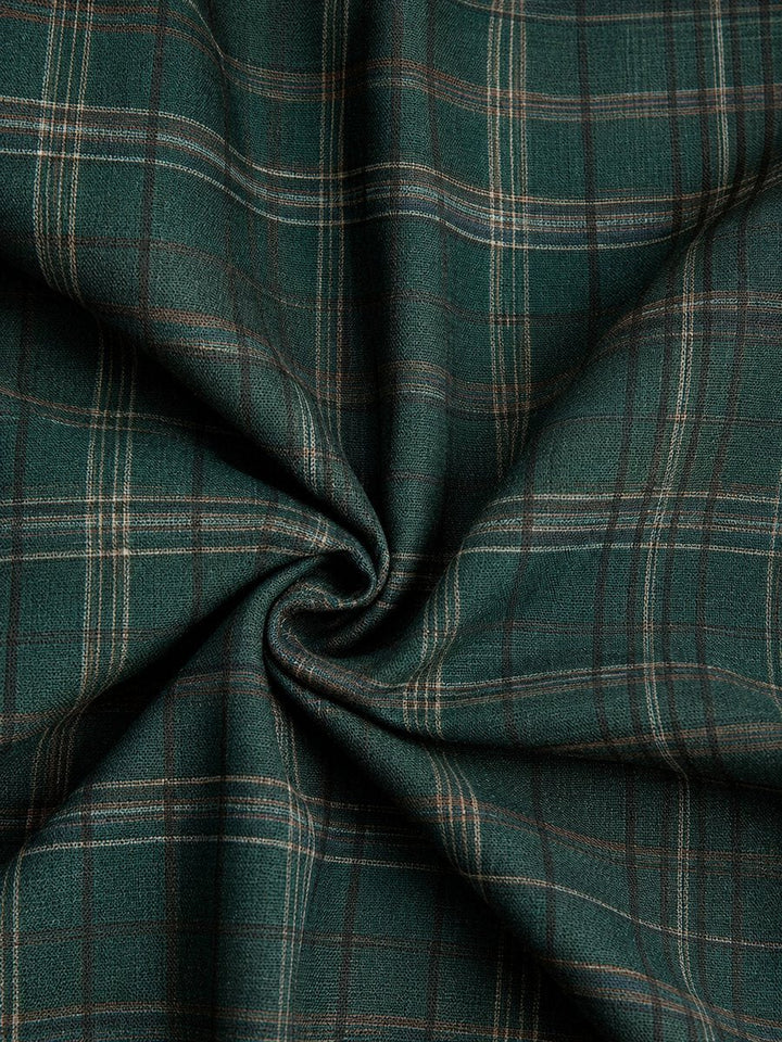 Women's Plaid Flannel Long Sleeve Fall Dress Maxi Shirt Dress