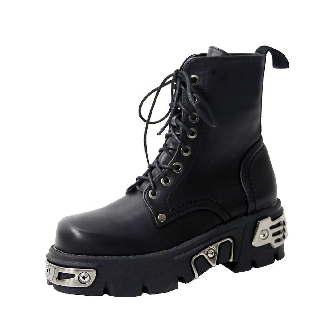 Women's Platform Lace-Up Punk-Inspired Ankle Boots
