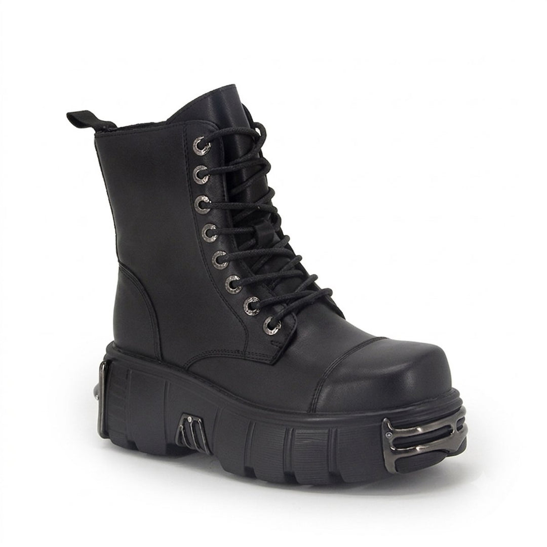 Women's Platform Lace-Up Punk-Inspired Ankle Boots