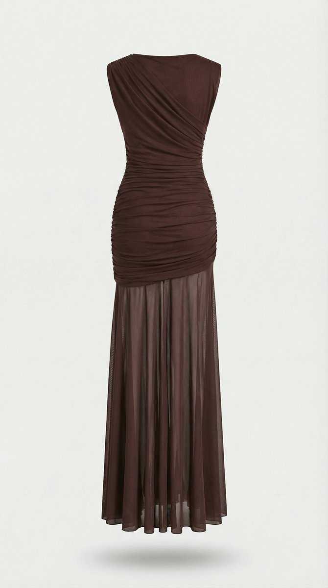 Women's Pleated Sculptural A-Line Fall Wedding Guest Dress