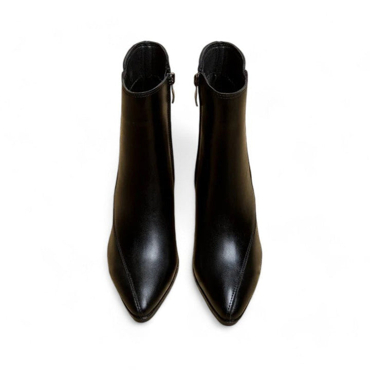 Women's Pointed-Toe Block-Heel Side-Zip Ankle Boots