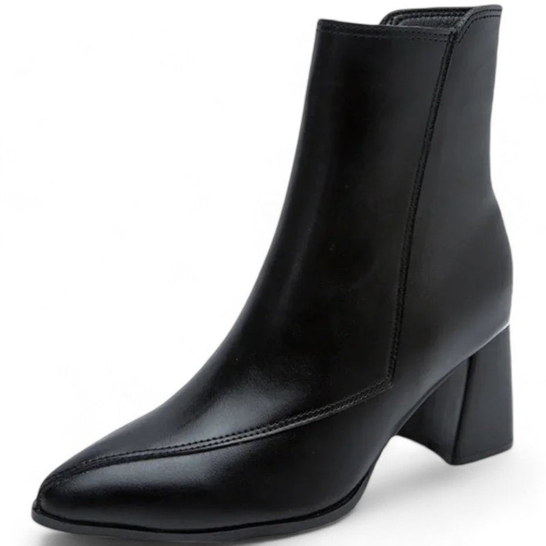 Women's Pointed-Toe Block-Heel Side-Zip Ankle Boots
