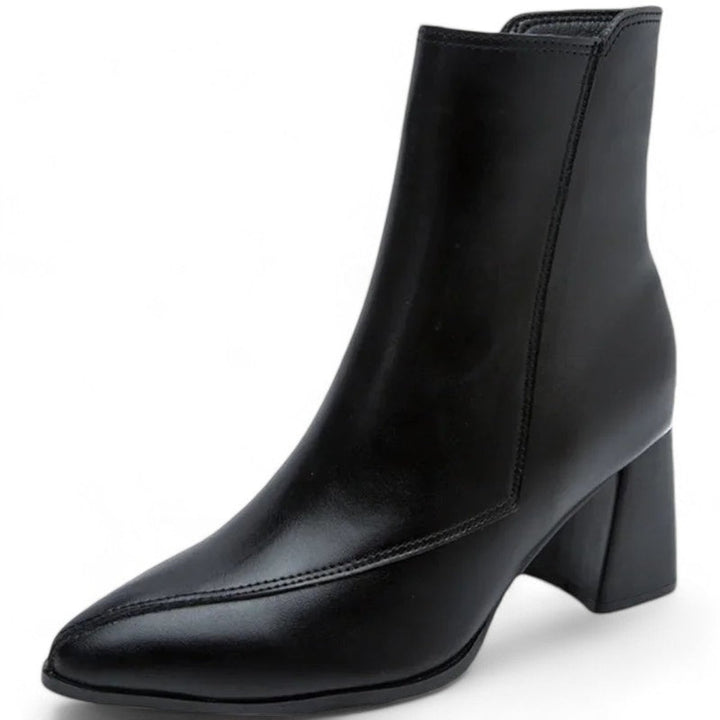Women's Pointed-Toe Block-Heel Side-Zip Ankle Boots
