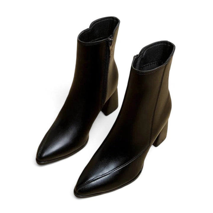 Women's Pointed-Toe Block-Heel Side-Zip Ankle Boots