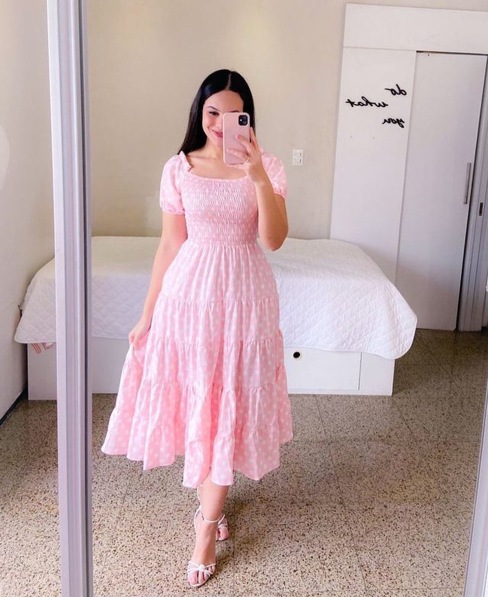 Women's Rainbow Tiered Off-Shoulder Fall Midi Dress