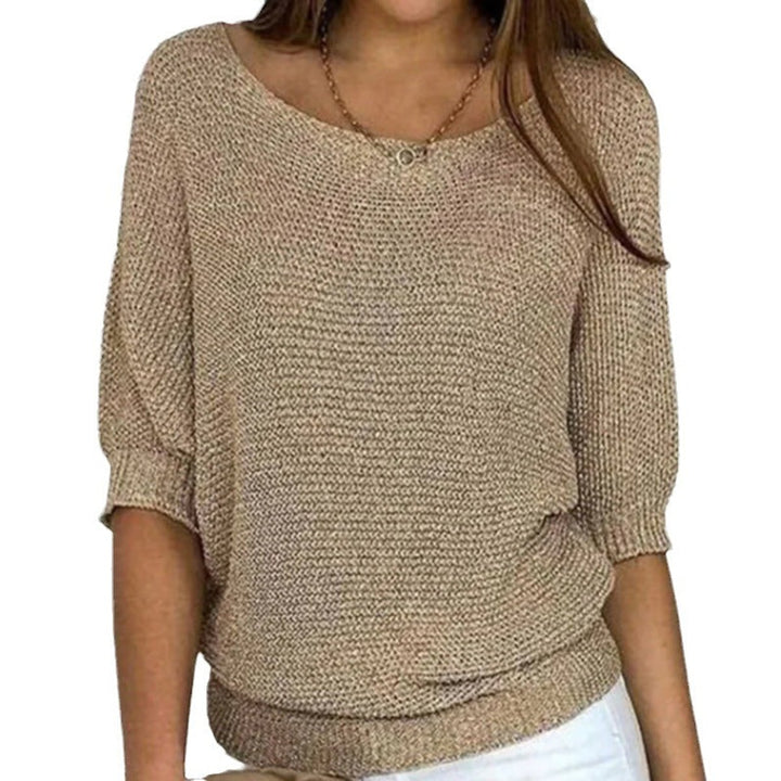 Women's Relaxed-Fit Batwing-Sleeve Knit Oversized Sweater