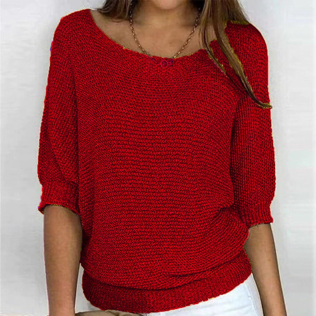 Women's Relaxed-Fit Batwing-Sleeve Knit Oversized Sweater