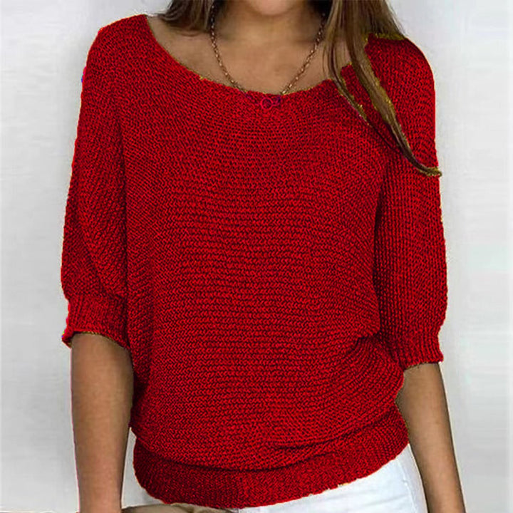 Women's Relaxed-Fit Batwing-Sleeve Knit Oversized Sweater