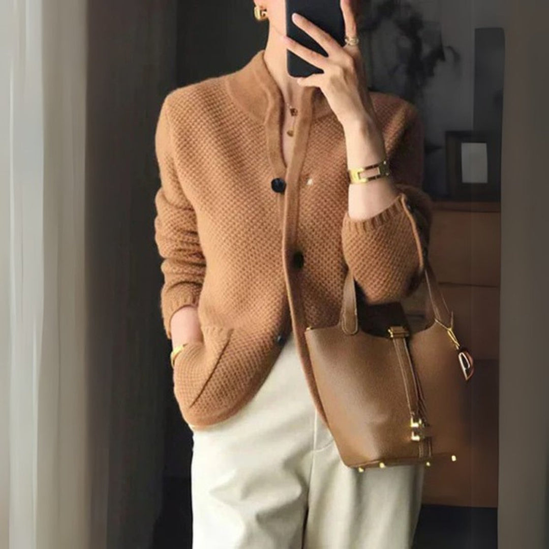 Women's Relaxed-Fit Button-Front Knit Cardigan Sweater