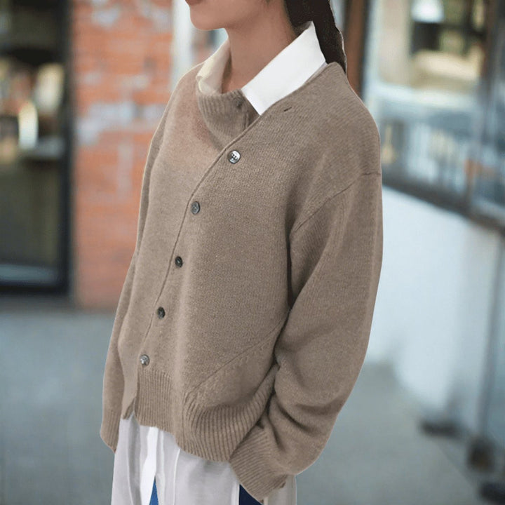 Women's Relaxed-Fit Button-Front Knit Cardigan Sweater
