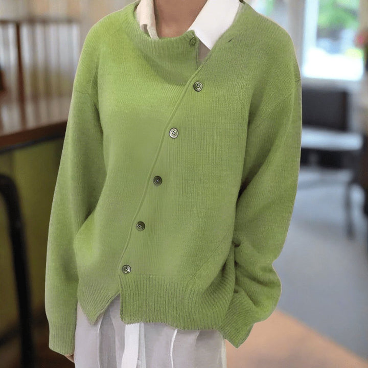 Women's Relaxed-Fit Button-Front Knit Cardigan Sweater