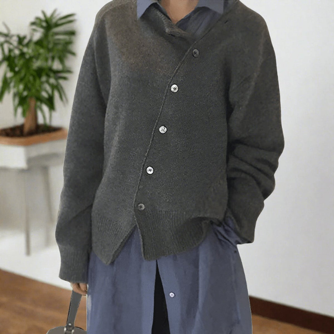 Women's Relaxed-Fit Button-Front Knit Cardigan Sweater