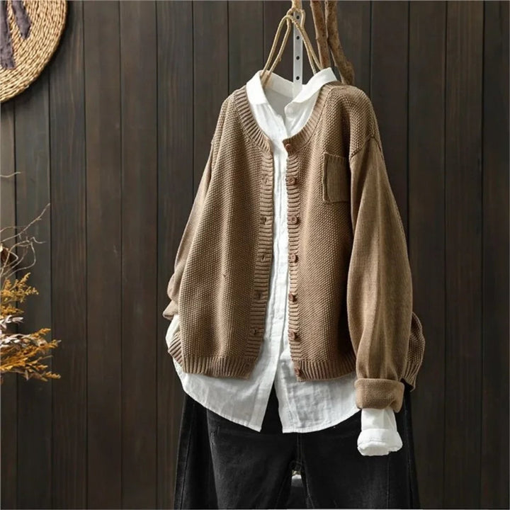 Women's Relaxed-Fit Button-Front Knit Cardigan Sweater