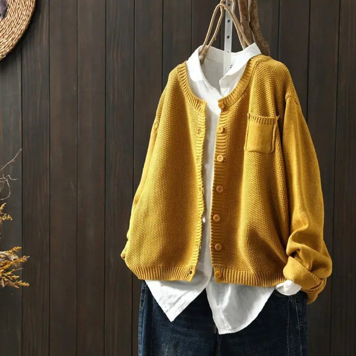 Women's Relaxed-Fit Button-Front Knit Cardigan Sweater