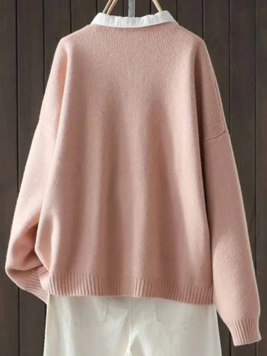 Women's Relaxed-Fit Button-Front Knit Cardigan Three-Pocket