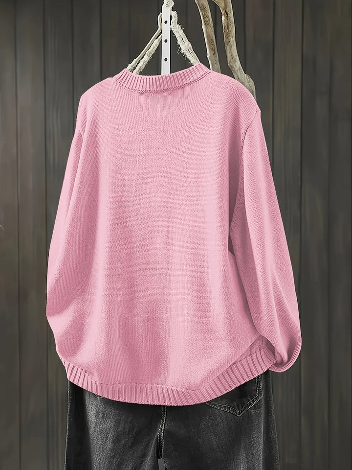 Women's Relaxed-Fit Colorful Button Knit Cardigan Sweater