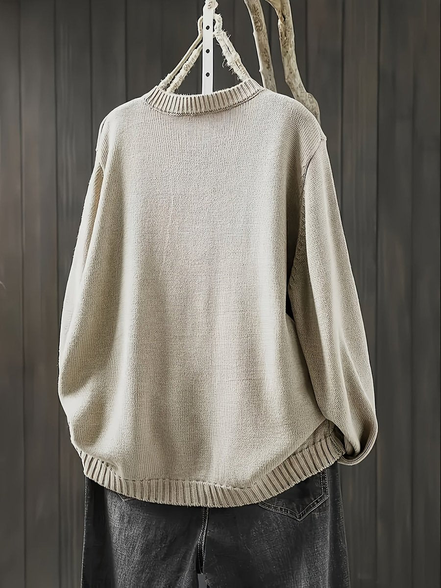 Women's Relaxed-Fit Colorful Button Knit Cardigan Sweater