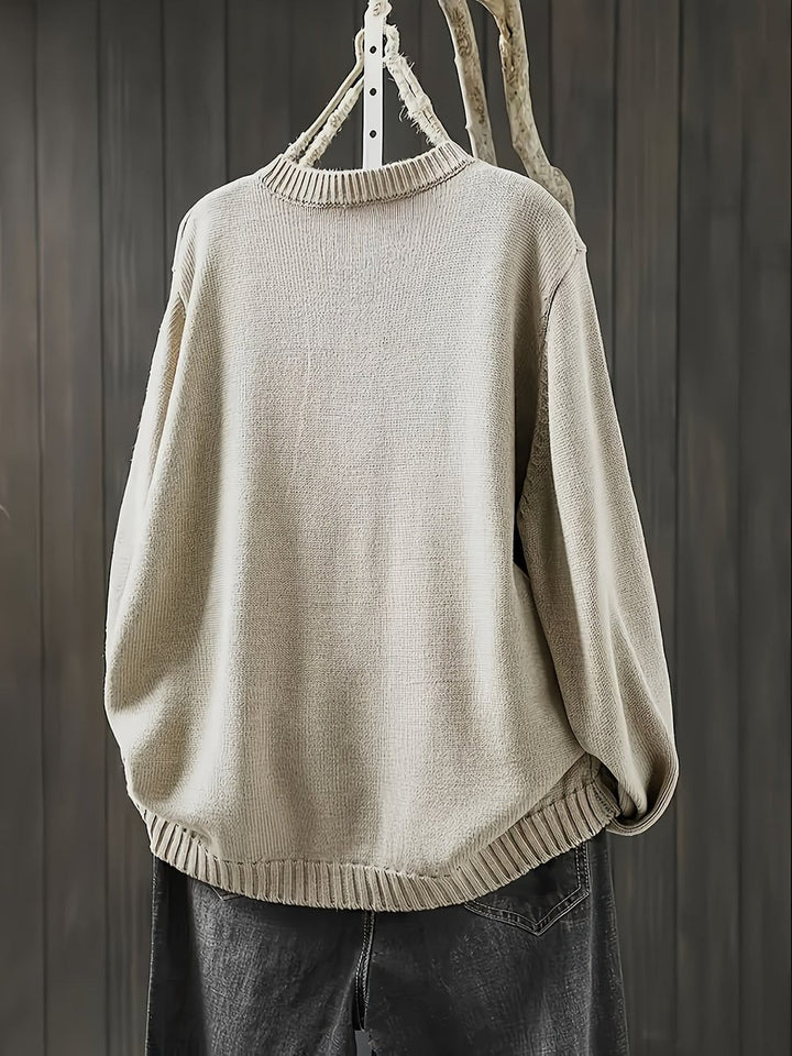 Women's Relaxed-Fit Colorful Button Knit Cardigan Sweater