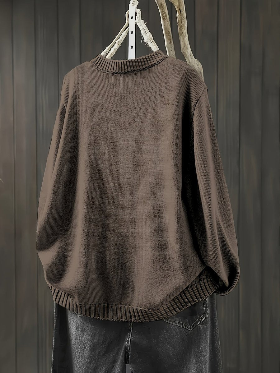 Women's Relaxed-Fit Colorful Button Knit Cardigan Sweater