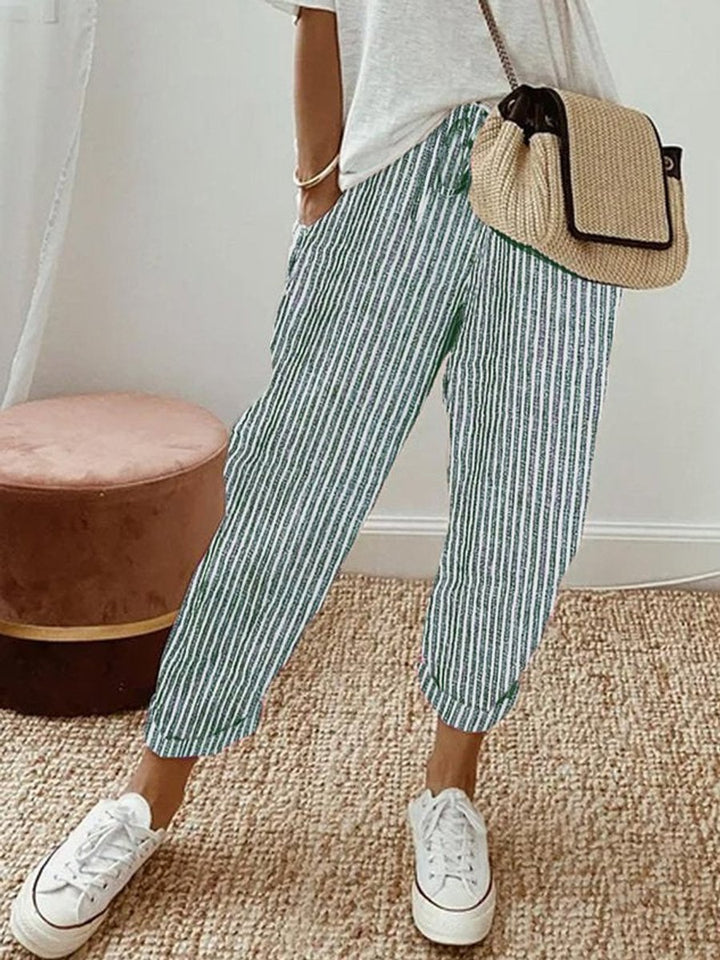 Women's Relaxed-Fit Drawstring Linen Jogger Pants