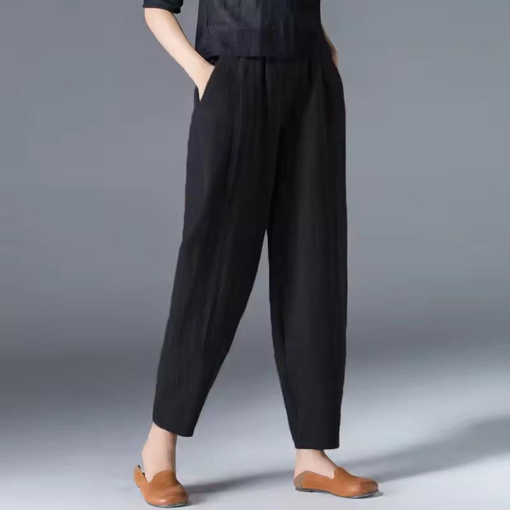 Women's Relaxed-Fit Elastic-Waist Lightweight Ankle Pants