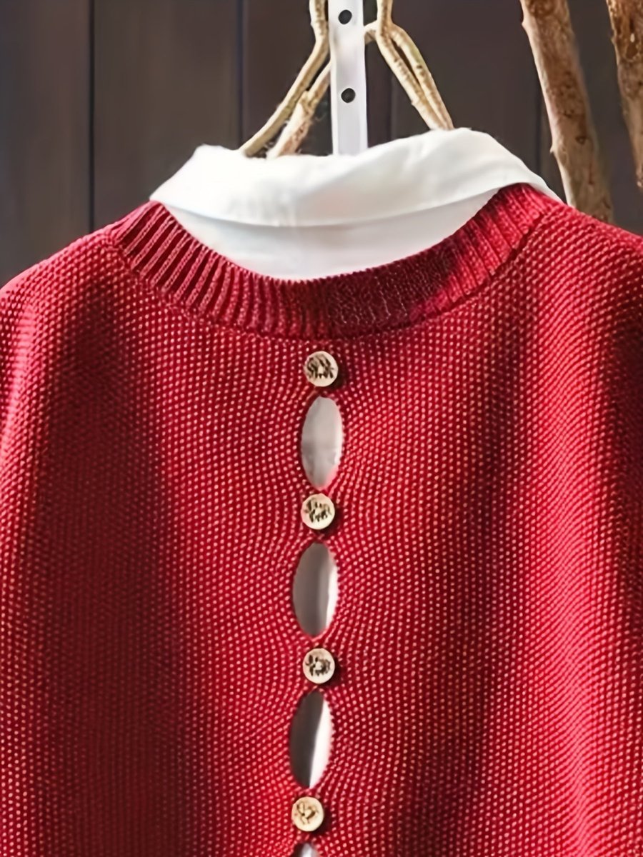 Women's Relaxed-Fit Knit Sweater Vest Cardigan Layering Top
