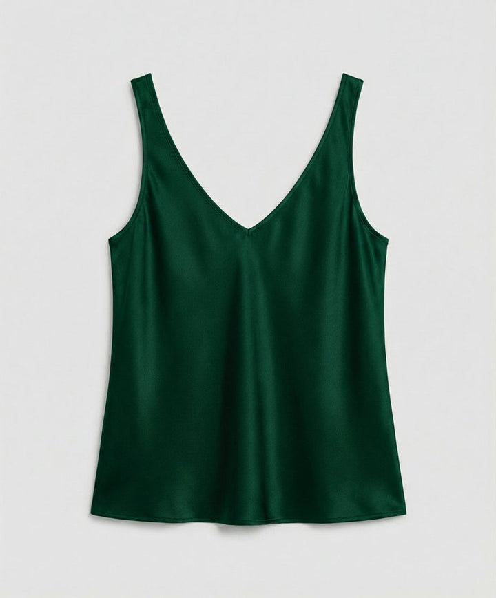 Women's Relaxed-Fit V-Neck Satin Camisole Top