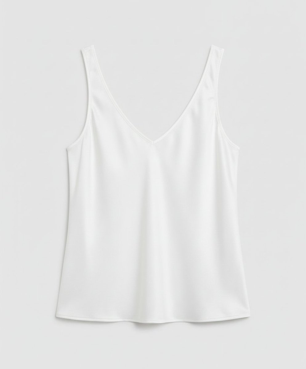 Women's Relaxed-Fit V-Neck Satin Camisole Top