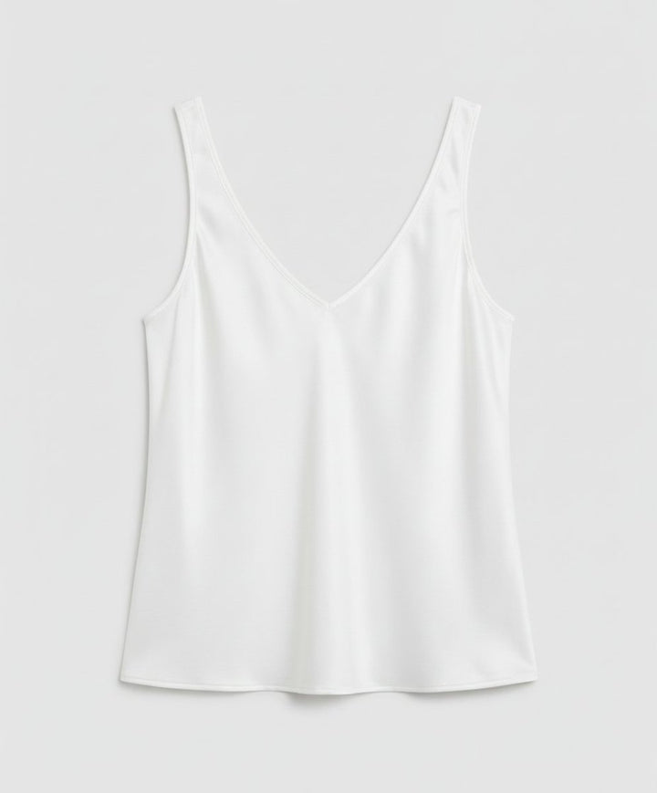Women's Relaxed-Fit V-Neck Satin Camisole Top