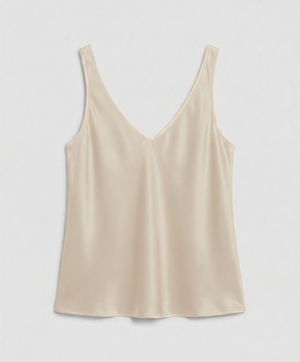 Women's Relaxed-Fit V-Neck Satin Camisole Top