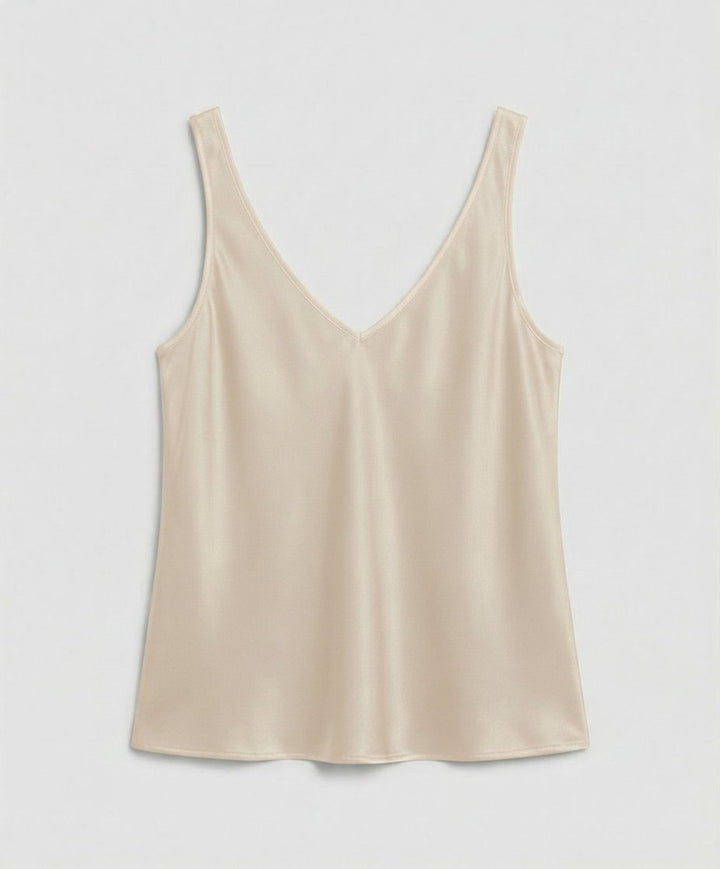 Women's Relaxed-Fit V-Neck Satin Camisole Top