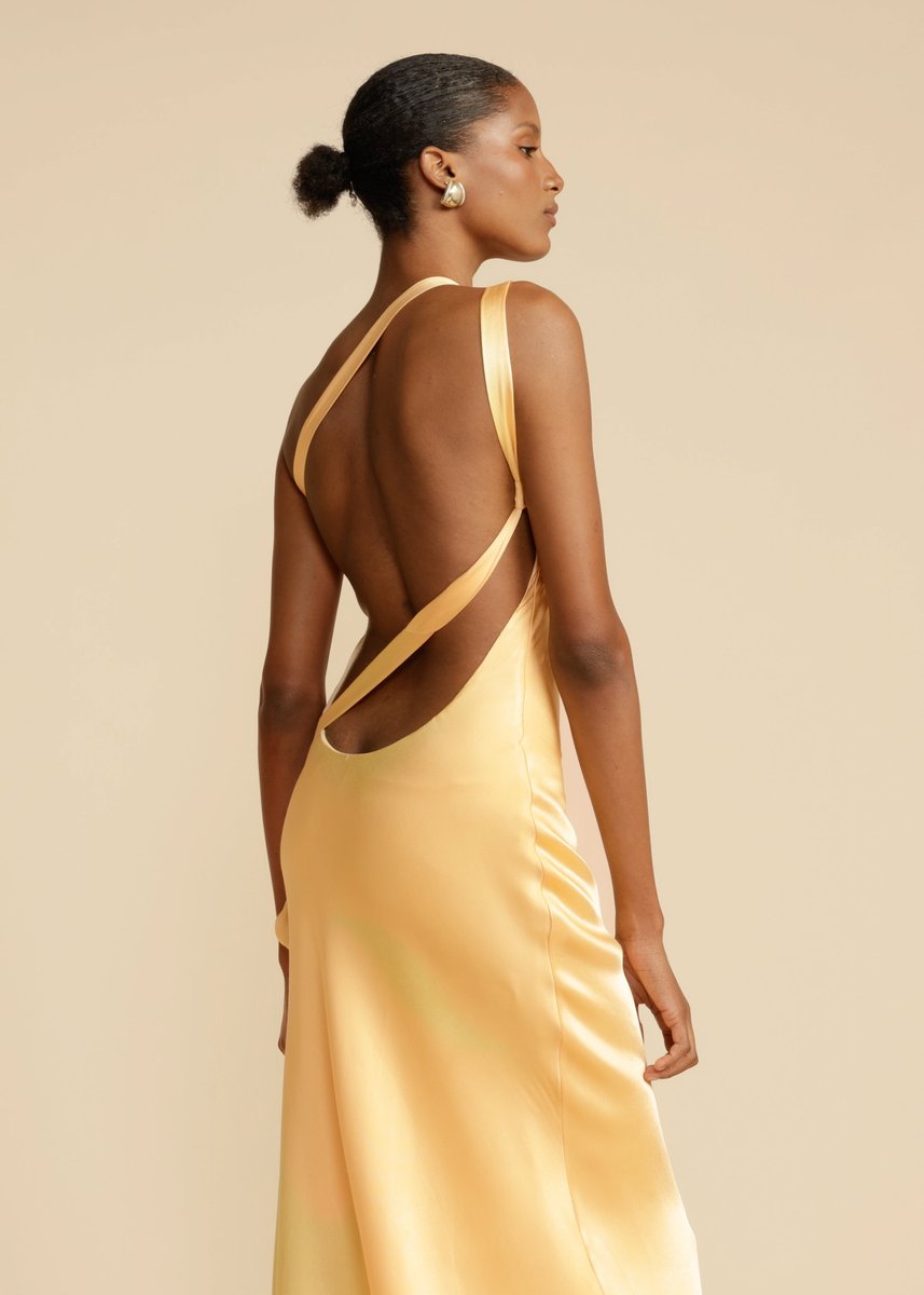 Women's Satin Asymmetric One-Shoulder Maxi Formal Dress
