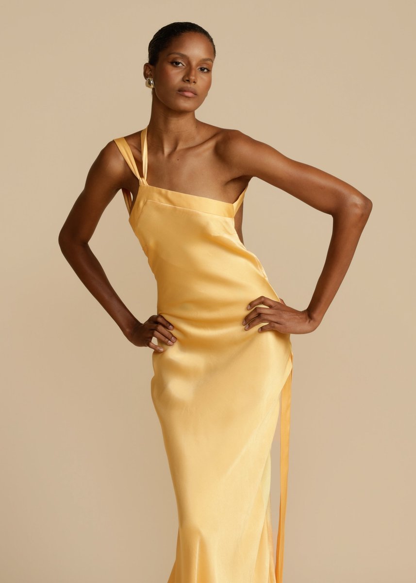 Women's Satin Asymmetric One-Shoulder Maxi Formal Dress