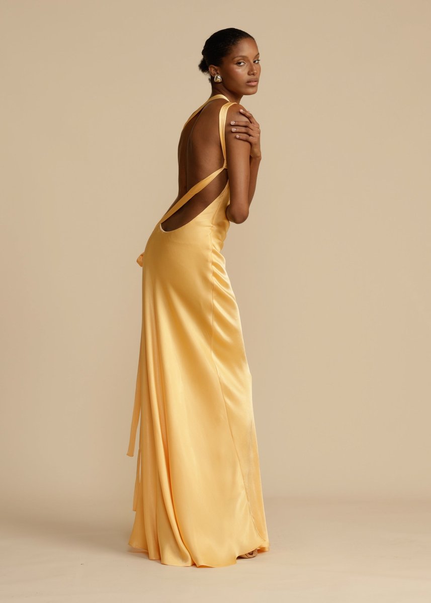 Women's Satin Asymmetric One-Shoulder Maxi Formal Dress