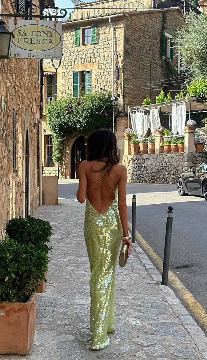Women's Sequin Backless Scoop-Neck Formal Dress