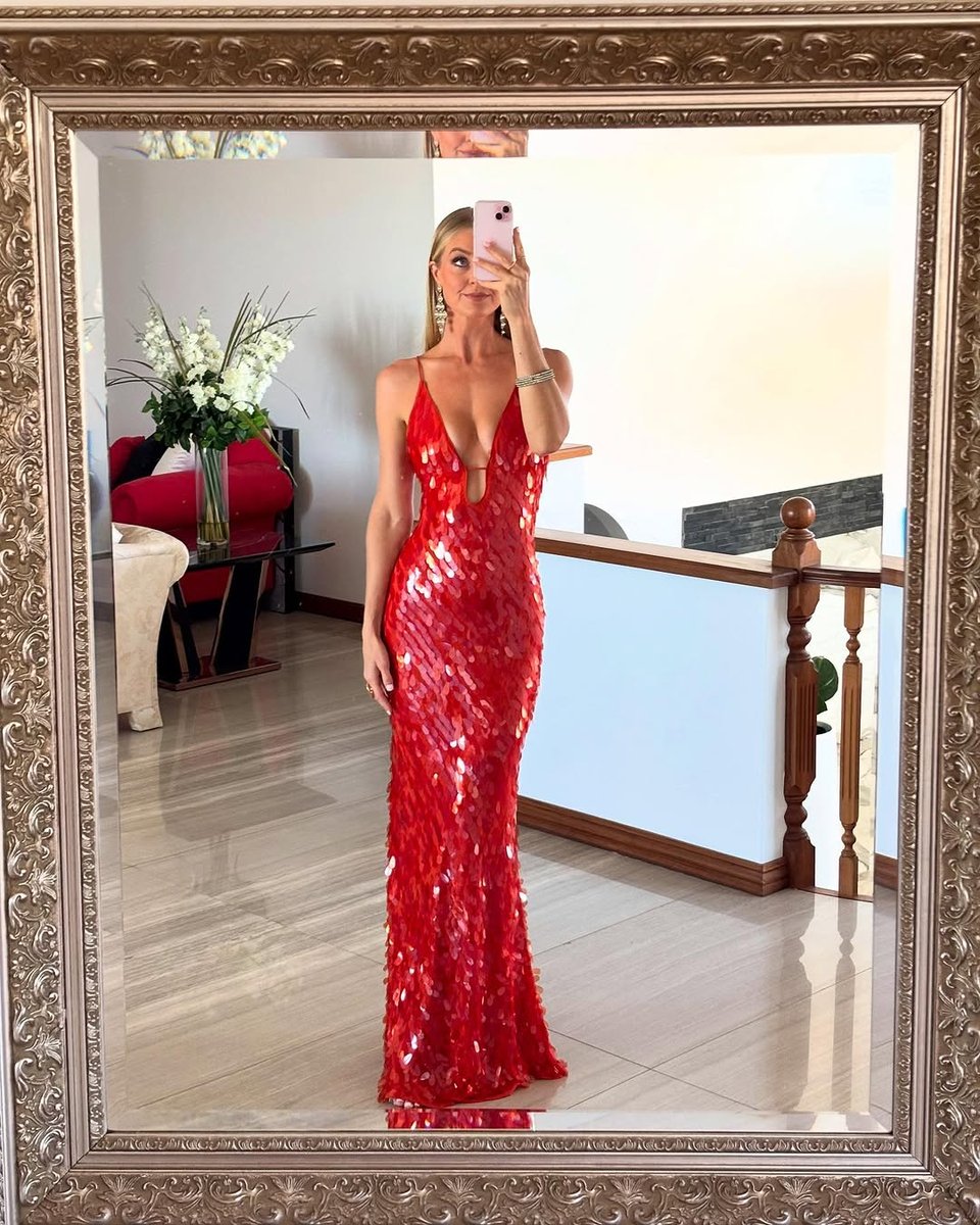 Women's Sequin Open-Back Spaghetti-Strap Maxi Formal Dress