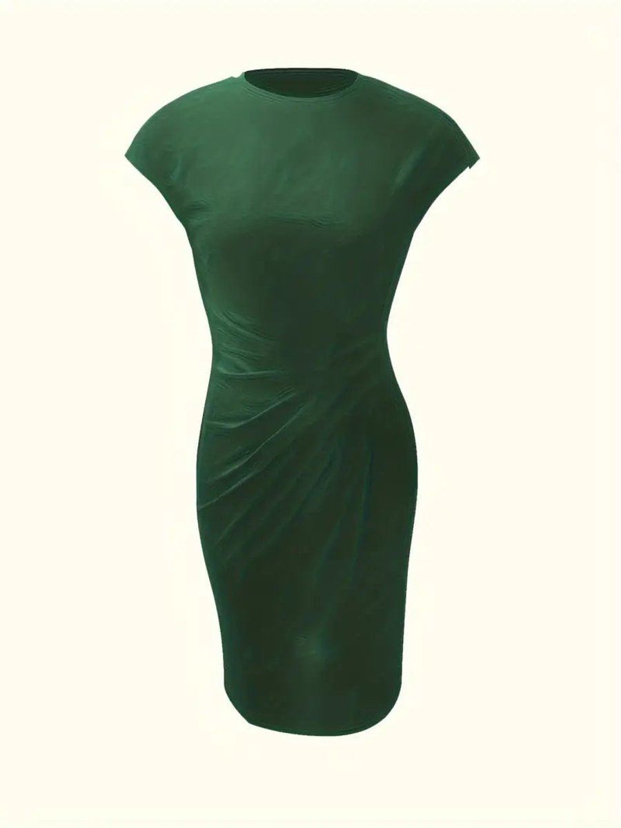 Women's Short Sleeve Bodycon Fall Midi Dress