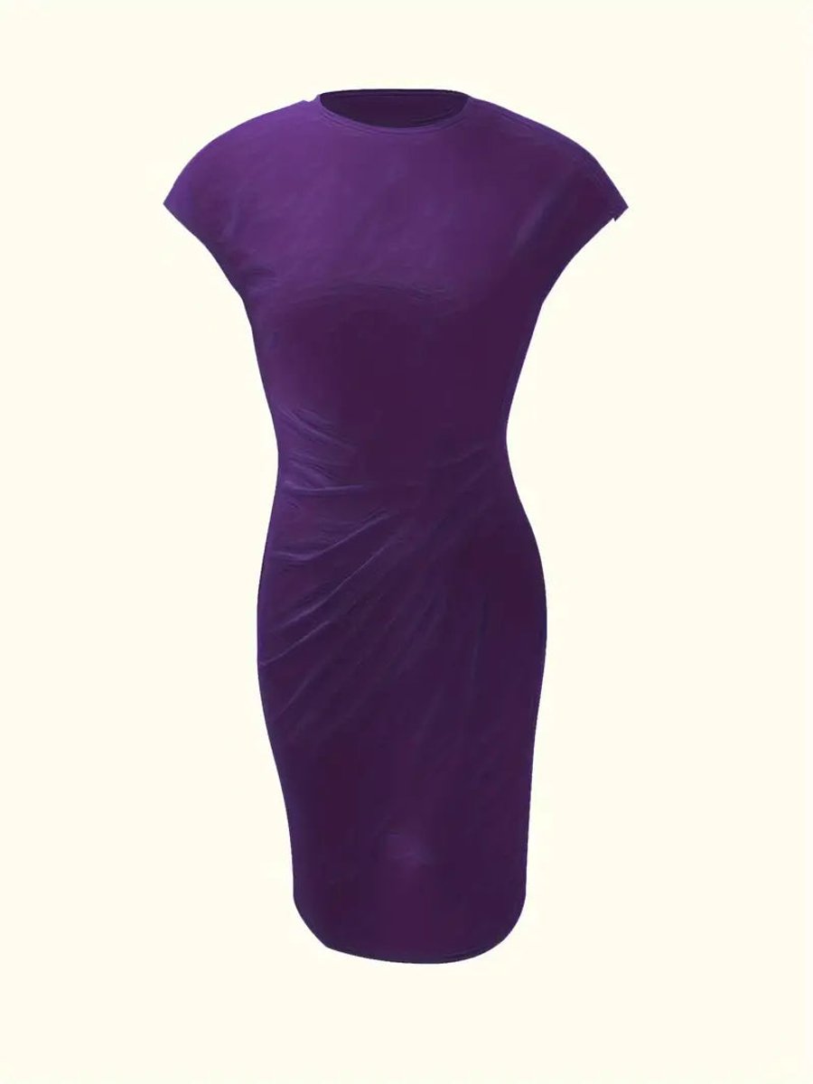 Women's Short Sleeve Bodycon Fall Midi Dress