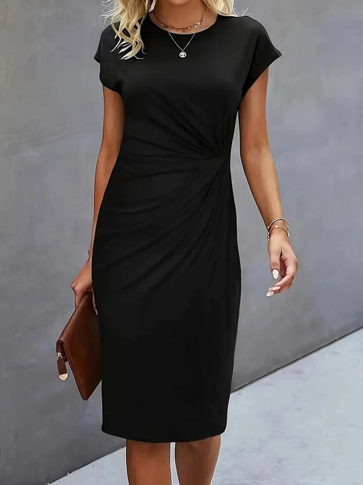 Women's Short Sleeve Bodycon Fall Midi Dress