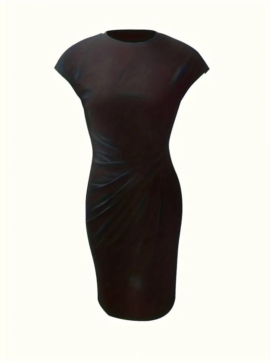 Women's Short Sleeve Bodycon Fall Midi Dress
