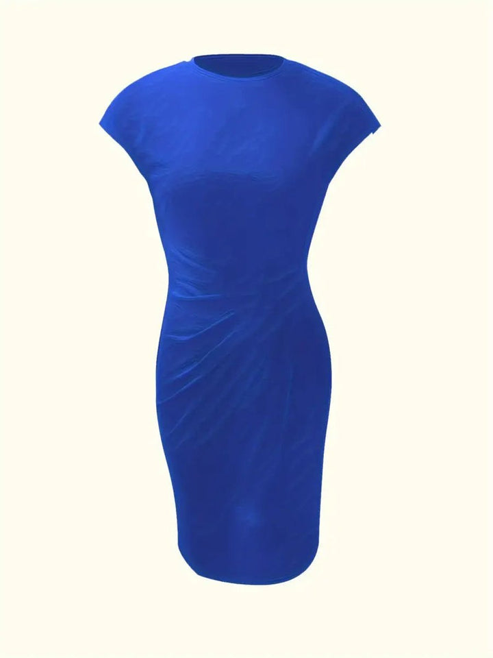 Women's Short Sleeve Bodycon Fall Midi Dress