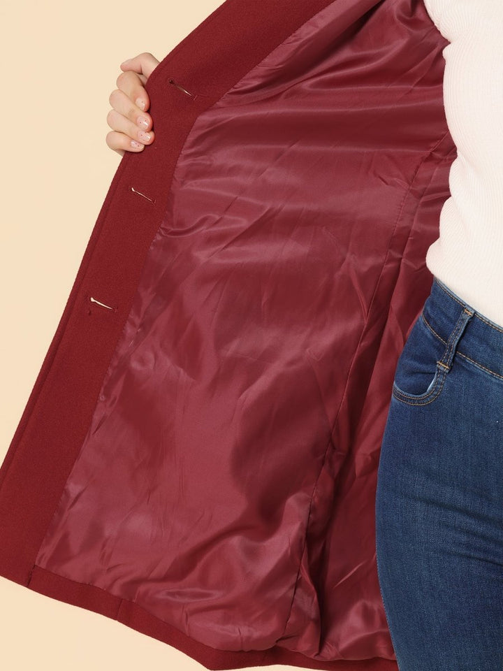 Women's Single-Breasted Structured Midi Trench Coat