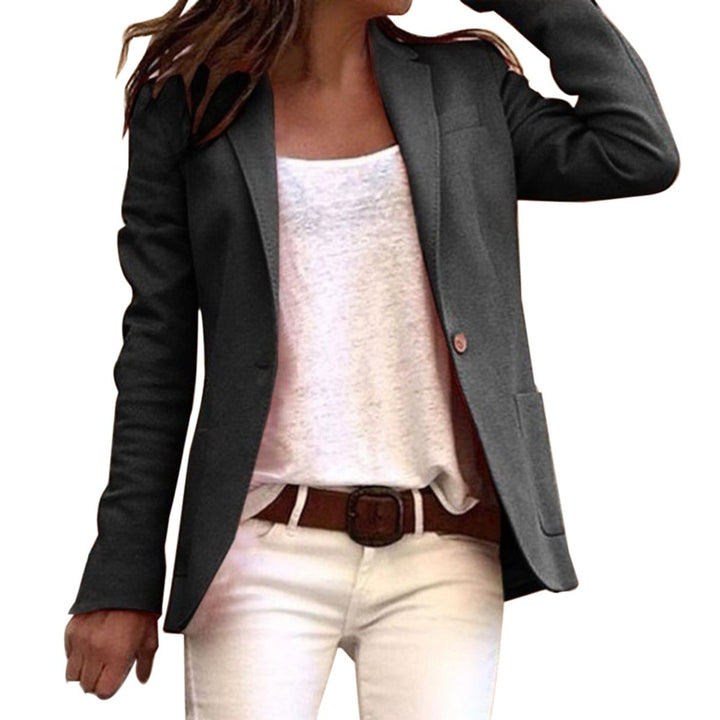 Women's Single-Button Slim-Fit Long Sleeve Blazer