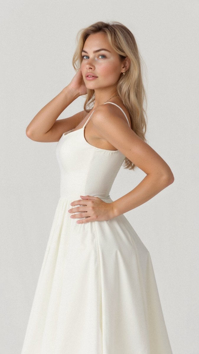 Women's Sleeveless Corset-Bodice Full-Skirt Fall Midi Dress