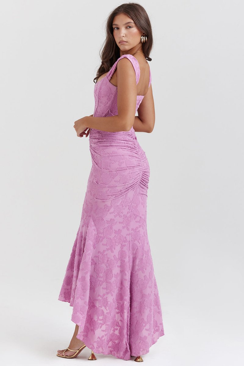 Women's Sleeveless Corset Bodycon Ruched Formal Dress Mermaid Maxi