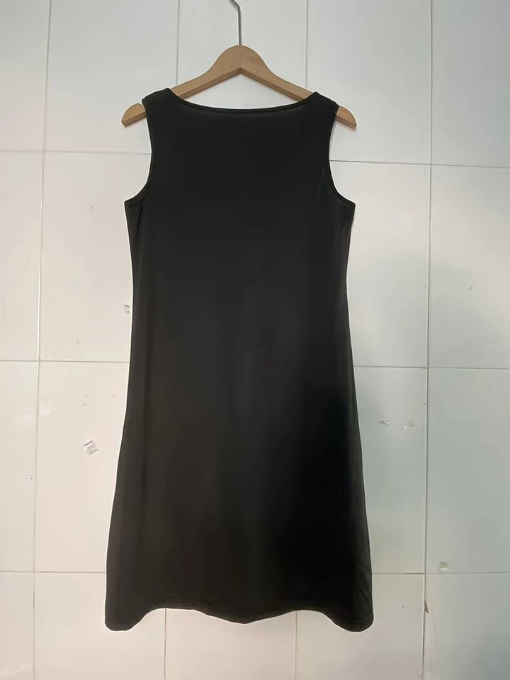 Women's Sleeveless Relaxed-Fit Boho Floral Fall Midi Dress