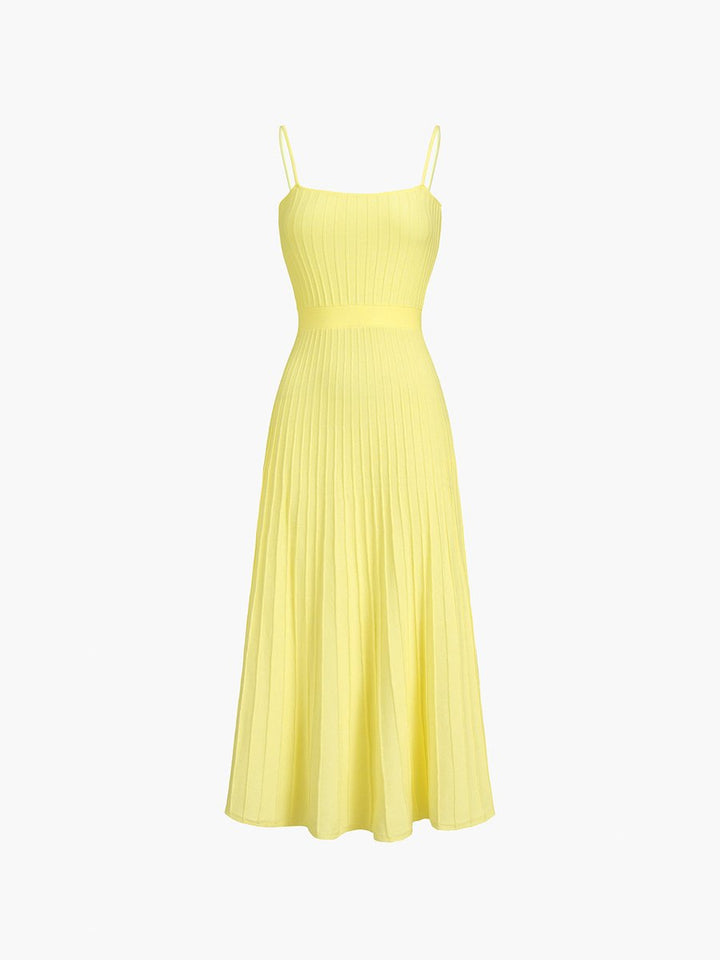 Women's Sleeveless Ribbed Knit Fall Wedding Guest Dress