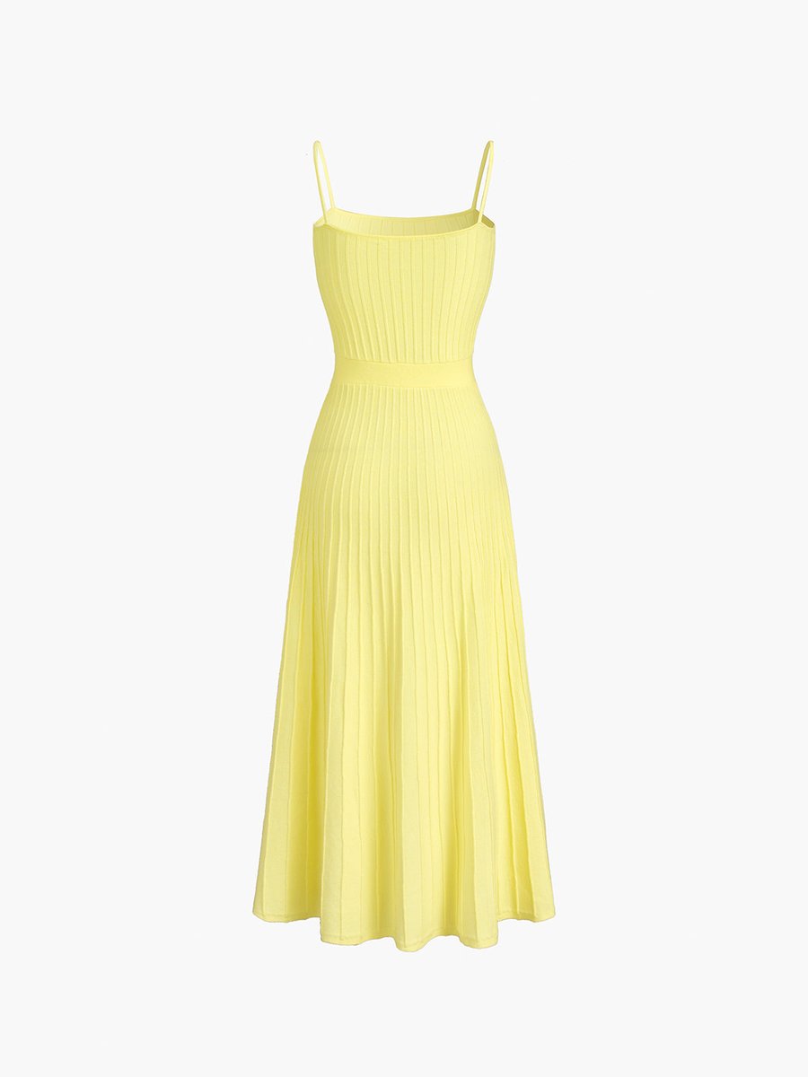 Women's Sleeveless Ribbed Knit Fall Wedding Guest Dress